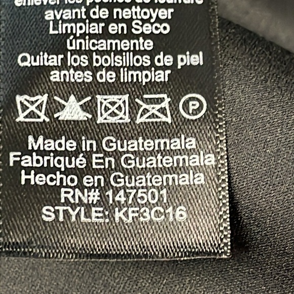 New Kobi Halperin Notched Collar Wool Blend Coat Fur Pockets Shearling Black XS - Picture 16 of 16